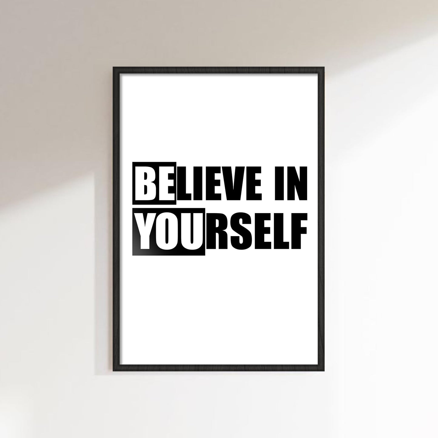 HK Studio Motivational Wall Decor Quote Posters 13" x 17" - Believe In Yourself Inspirational Wall Decor, Office Decor for Women, Dorm Decor for you, Men Room Decor