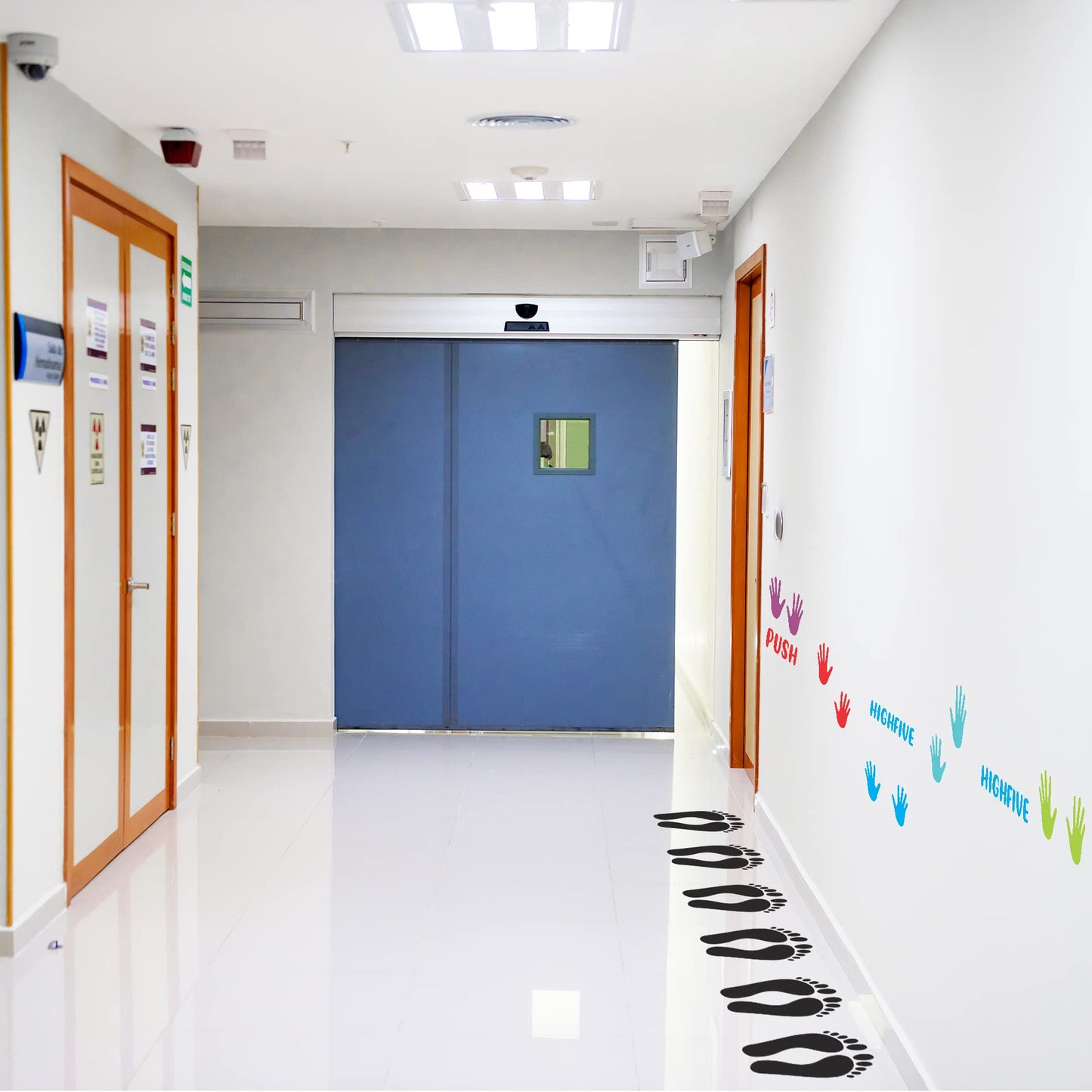 Classroom Decor Sensory Path Decals for Floor & Wall - Dynamic Hand & Foot Game Hopscotch Floor Stickers for Boosting Gross Motor Skills