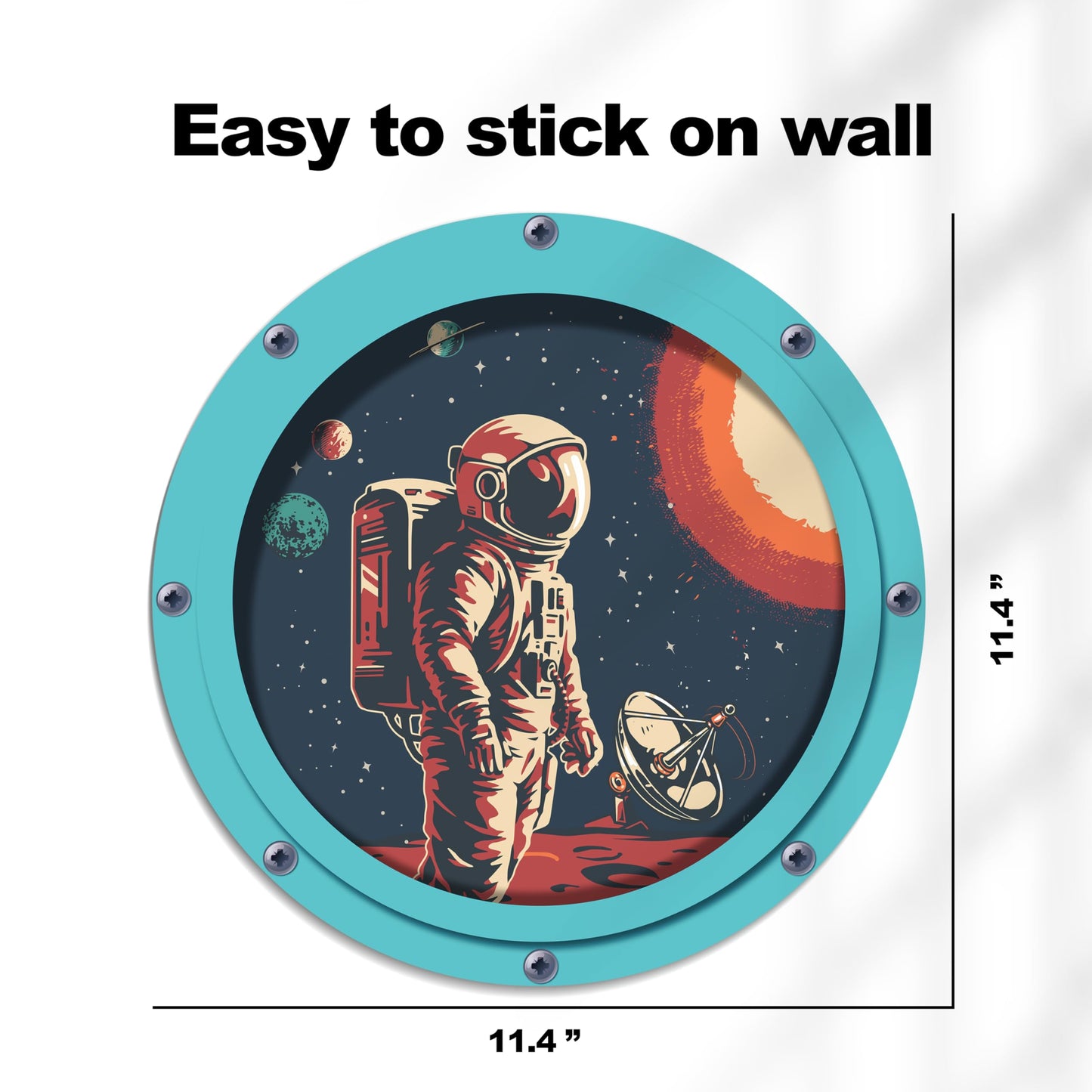 HK Studio Vintage Space Decor Astronaut Posters - Spaceship Porthole, Space Decorations, Space Themed Bedroom Decor