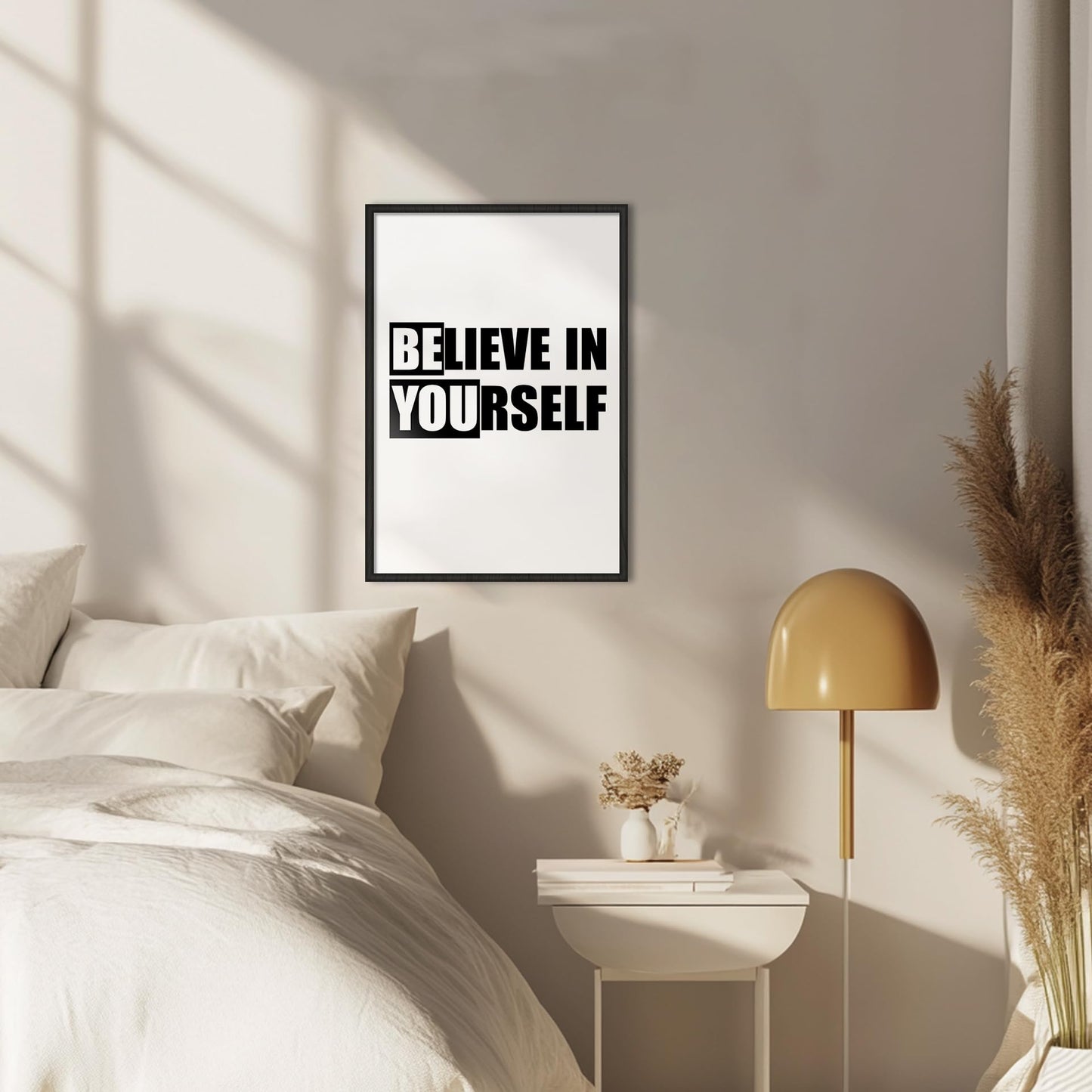 HK Studio Motivational Wall Decor Quote Posters 13" x 17" - Believe In Yourself Inspirational Wall Decor, Office Decor for Women, Dorm Decor for you, Men Room Decor