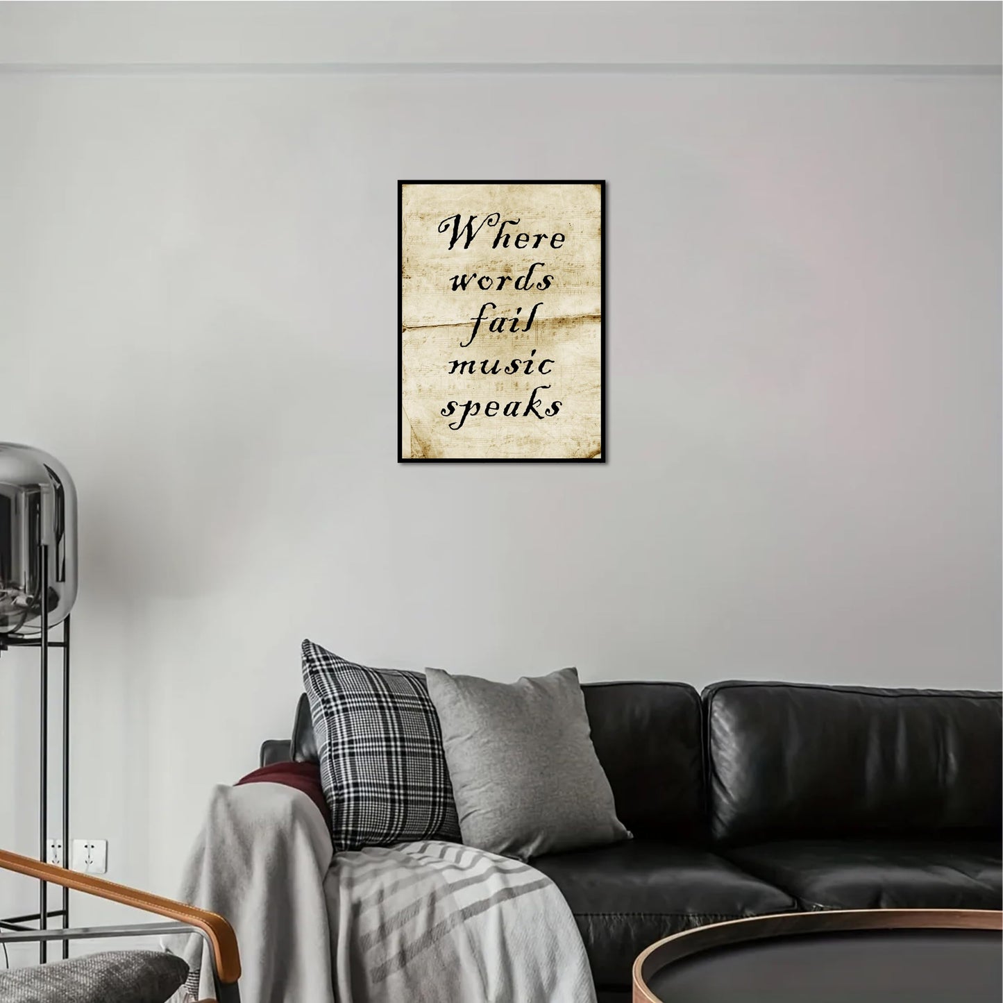 HK Studio Music Poster Vintage Room Decor 13" x 17" - Where Words Fail Music Speaks for Dorm Decor, Teen Room Decor, Cozy Room Decor