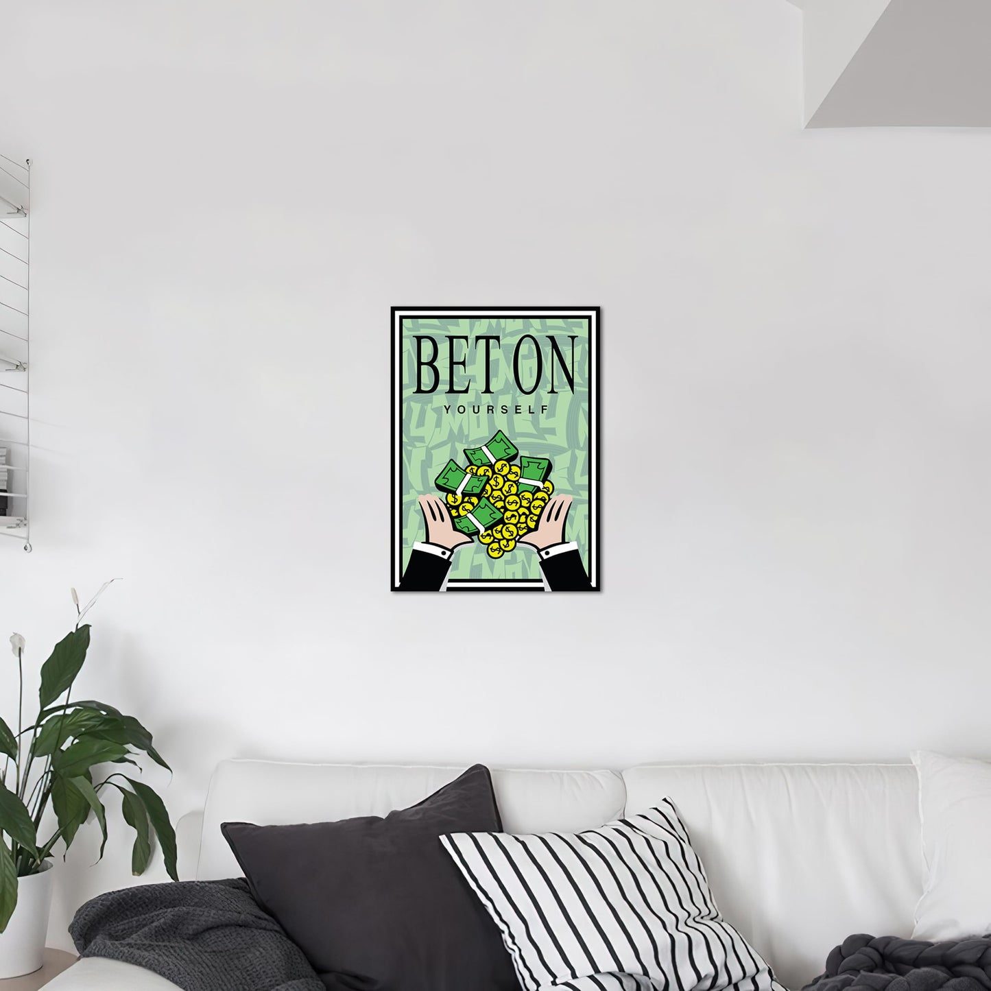 HK Studio Motivational Wall Decor Quote Posters 13" x 17" - Bet On Yourself Inspirational Wall Decor, Office Decor for Women, Dorm Decor, Men Room Decor