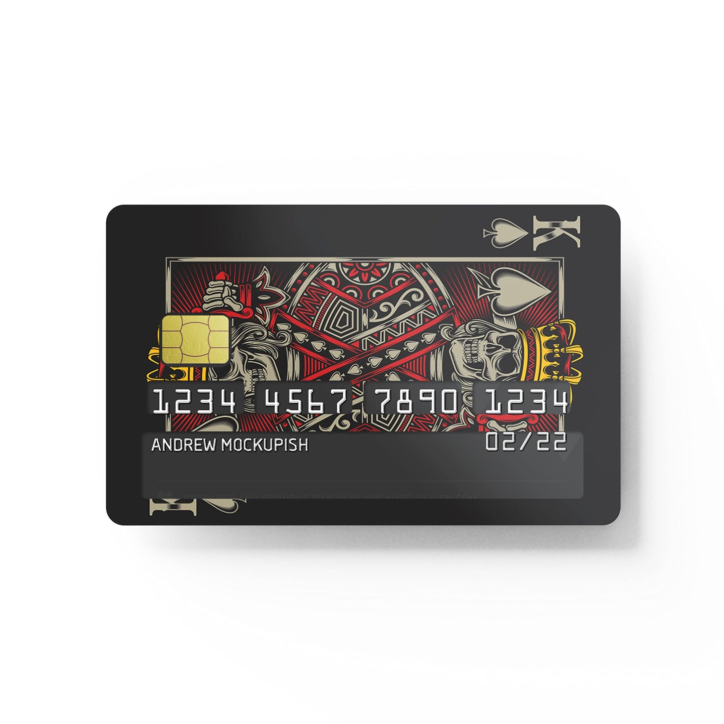 Debit Card Skin Cover Sticker - King of Heart 4Pcs Credit Card Sticker Protecting & Personalizing Bank, EBT, Metro, Key Card - No Bubble, Slim, Waterproof, Removable