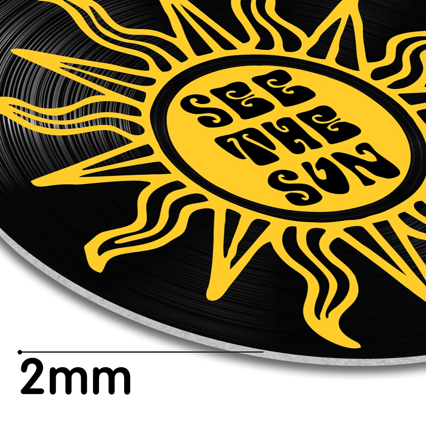 HK Studio Hippie Decor Records for Wall Aesthetic 12" Pack 4 - PVC Grunge Record Wall Decor for Dorm, Boy & Girl Room Decor Aesthetic