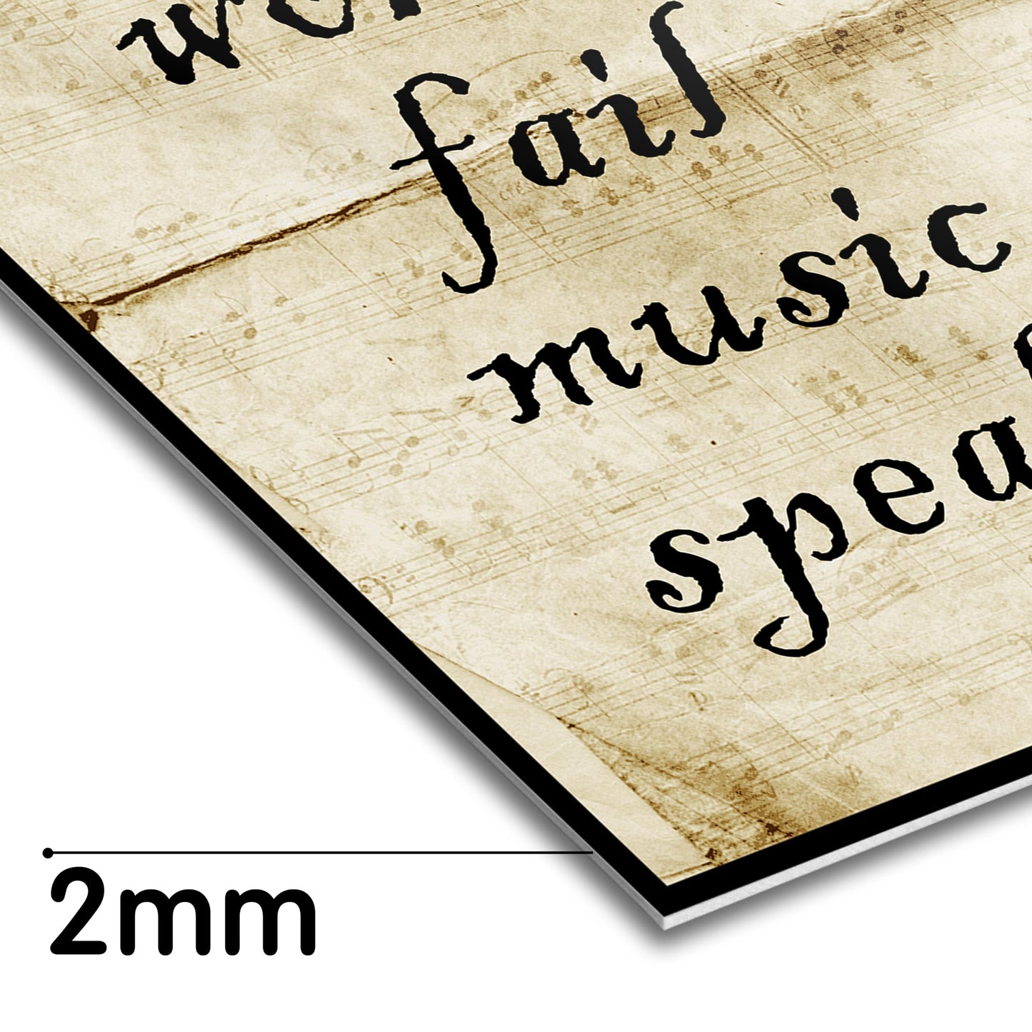 HK Studio Music Poster Vintage Room Decor 13" x 17" - Where Words Fail Music Speaks for Dorm Decor, Teen Room Decor, Cozy Room Decor