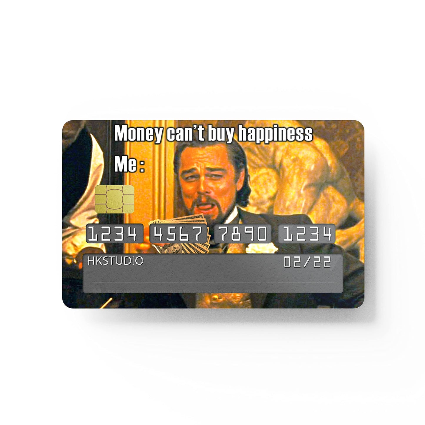 HK Studio Card Skin Sticker Money Funny Meme for EBT, Transportation, Key, Debit, Credit Card Skin - Protecting and Personalizing Bank Card - No Bubble, Slim, Waterproof, Digital-Printed