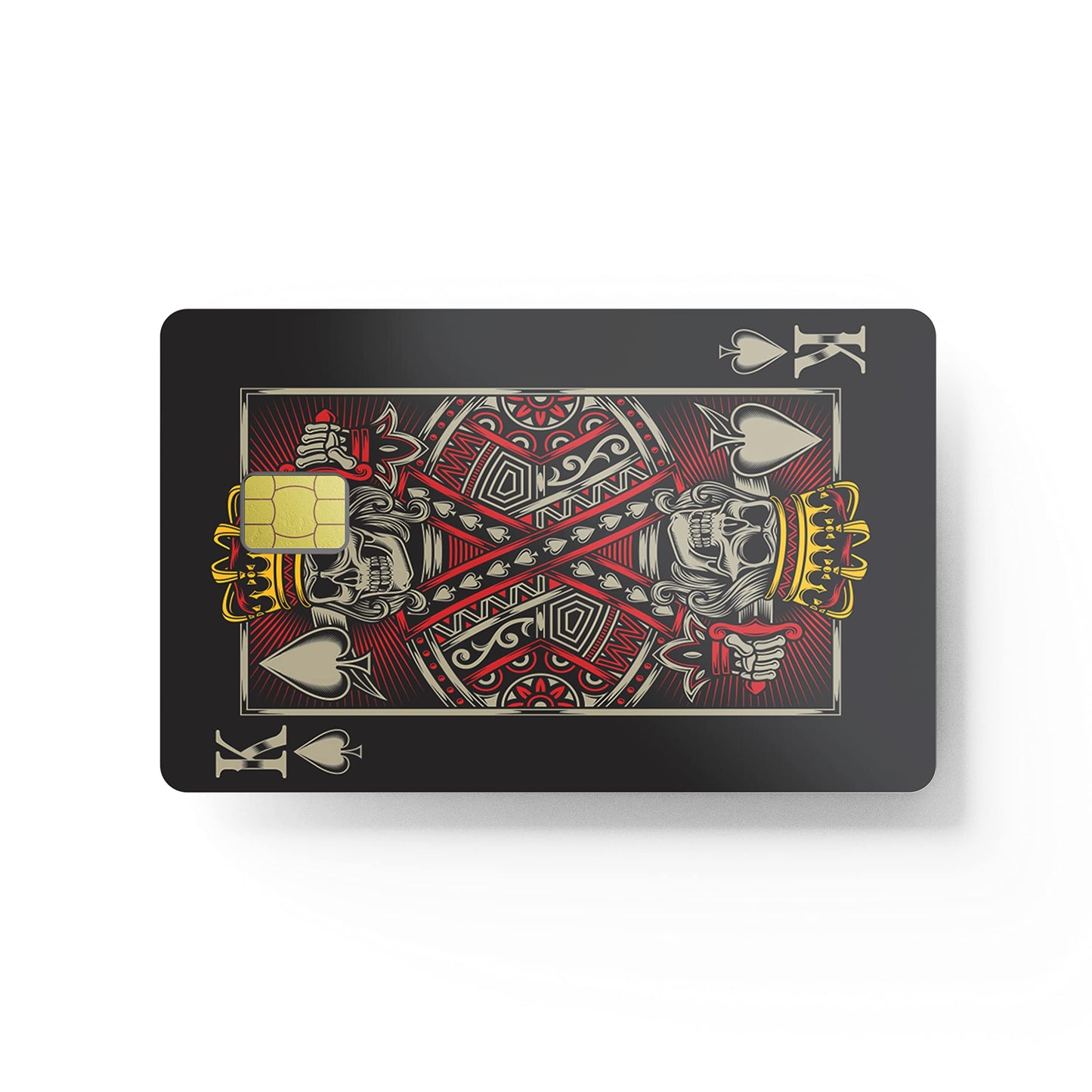 Debit Card Skin Cover Sticker - King of Heart 4Pcs Credit Card Sticker Protecting & Personalizing Bank, EBT, Metro, Key Card - No Bubble, Slim, Waterproof, Removable