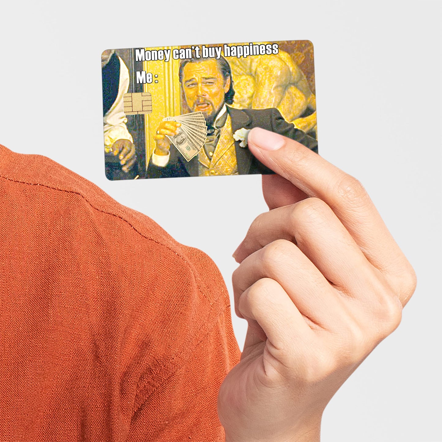 HK Studio Card Skin Sticker Money Funny Meme for EBT, Transportation, Key, Debit, Credit Card Skin - Protecting and Personalizing Bank Card - No Bubble, Slim, Waterproof, Digital-Printed