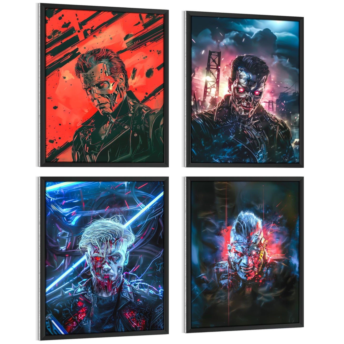 HK Studio Zombie Creepy Horror Decor Posters 13"x 17" Pack 4 - Funky Decor for Bedroom, Dorm, Teen Room - Emo Room Decor Aesthetic