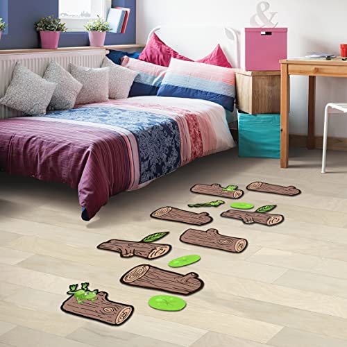 Learn & Play - Frog Hopping Game on Wooden Logs Sensory Path