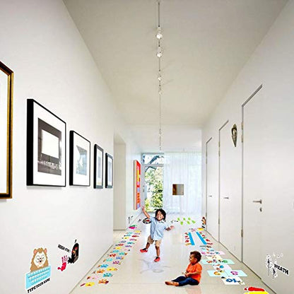 Classroom Decor Sensory Path Decals for Floor & Wall - Funny Number Hopscotch Floor Stickers for Boosting Gross Motor Skills
