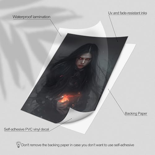 HK Studio Gothic Decor - Halloween Wall Decor, Unframed 48 Pcs 4" x 6"