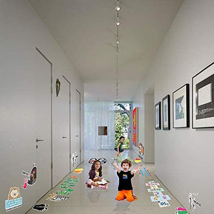 Classroom Decor Sensory Path Decals for Floor & Wall - Number Frog Hopscotch Floor Stickers for Boosting Gross Motor Skills