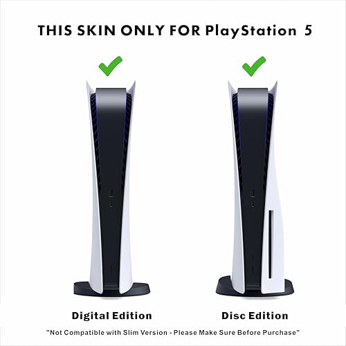 Skin for PS5 Sticker Cover - Blood Hell, Compatible with Both Disc Edition & Digital Edition (not Slim Ver) - 2 Controller Skins & Console Skin - No Bubble, Full Protection, Waterproof, Removable