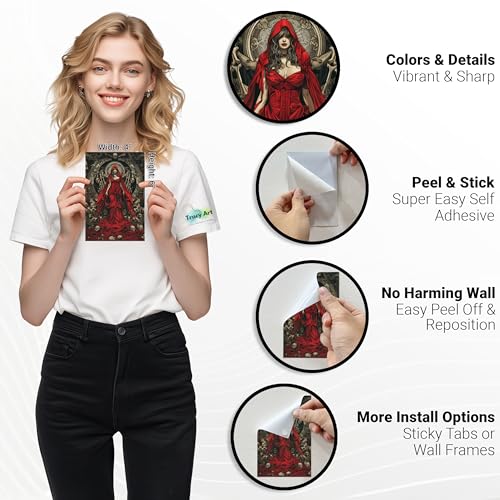 HK Studio Gothic Decor - Halloween Wall Decor, Unframed 48 Pcs 4" x 6"