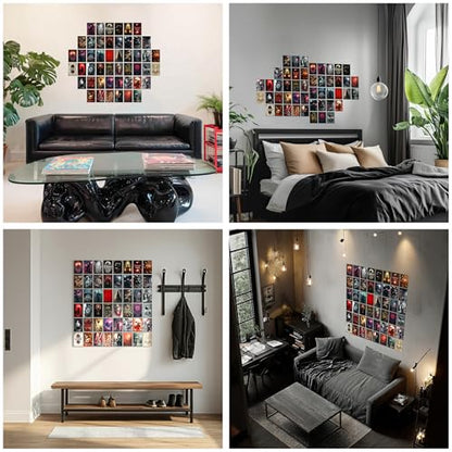 HK Studio Gothic Decor - Halloween Gothic Wall Decor, Unframed 48 Pcs 4" x 6"