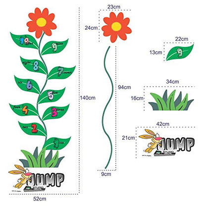Classroom Decor Sensory Path Decals for Floor & Wall - Number Flower Hopscotch Floor Stickers for Boosting Gross Motor Skills