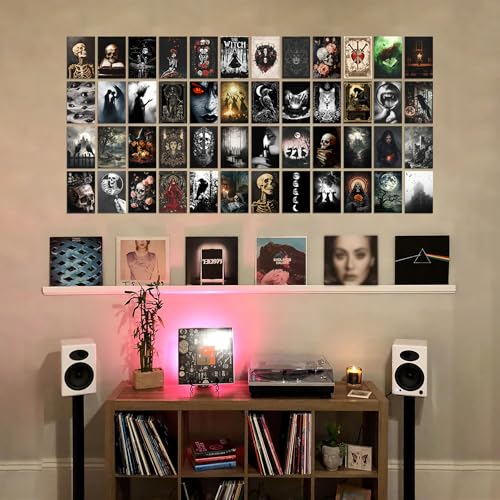 HK Studio Gothic Decor - Halloween Wall Decor, Unframed 48 Pcs 4" x 6"