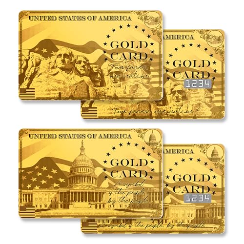 Credit Card Skin, Rushmore & Capitol, 4 Pcs in 1 - Debit Card Skin, Bank, EBT, Metro, Key Card - Removable, Credit Card Sticker