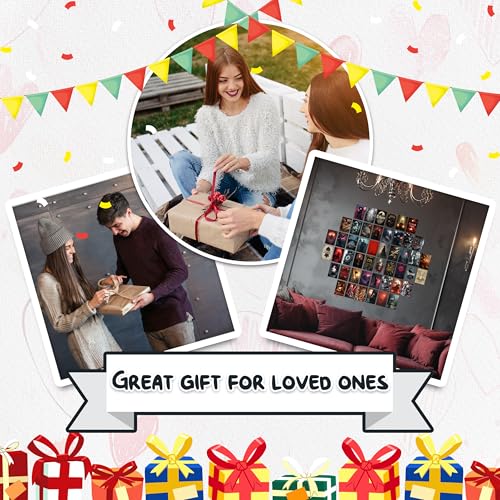 HK Studio Gothic Decor - Halloween Gothic Wall Decor, Unframed 48 Pcs 4" x 6"