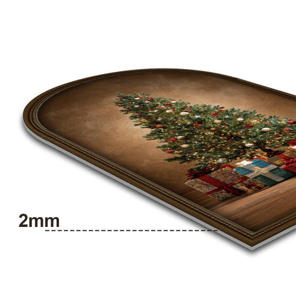 HK Studio Vintage Christmas Decor, Xmas Tree Artwork - Christmas Decorations, Unframed 13" x 17"