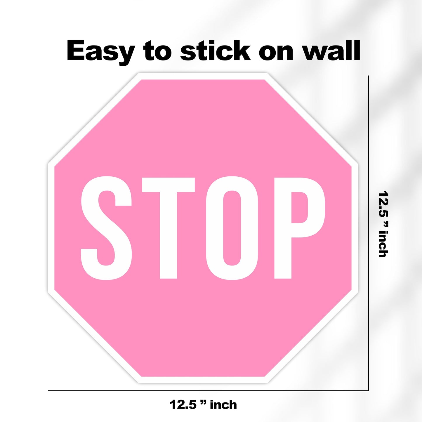 Pink Room Decor for Teen Girls - Pink Stop Sign, Pink Wall Decor