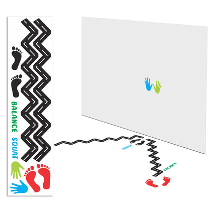 Classroom Decor Sensory Path Decals for Floor & Wall - Dynamic Hand & Foot Walk Path Hopscotch Floor Stickers for Boosting Gross Motor Skills