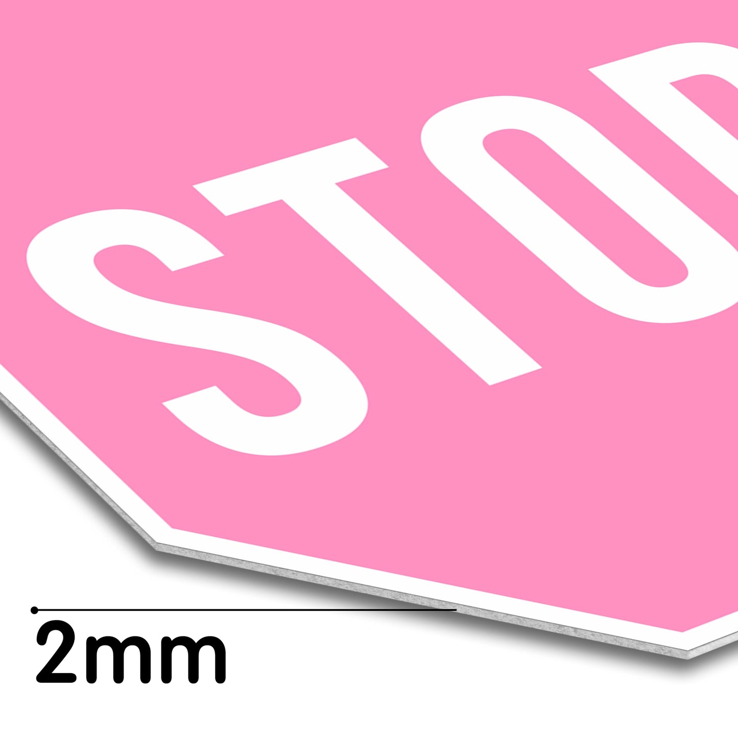 Pink Room Decor for Teen Girls - Pink Stop Sign, Pink Wall Decor