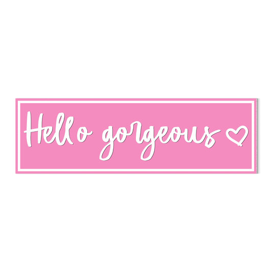 HK Studio Room Decor for Teen Girls - Hello Gorgeous Pink Room Decor