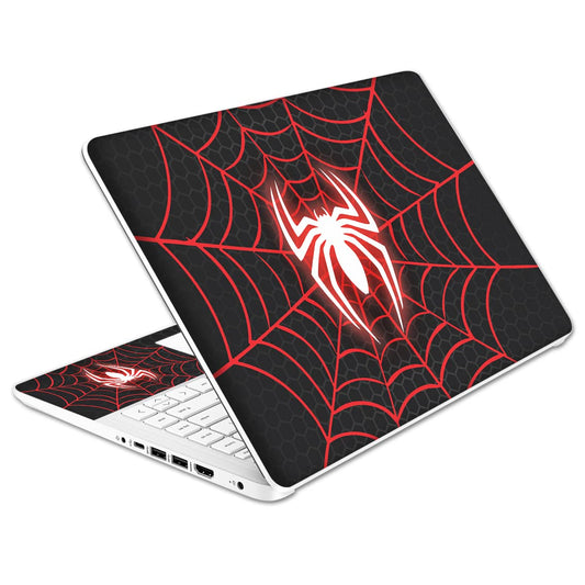 HK Studio Laptop Skin Decal Specific Fit for HP 14" with No Cutting Required, No Bubble, Waterproof, Scratch Resistant, Spider Design - Including Wide Screen and Full Wrist Pad Skin