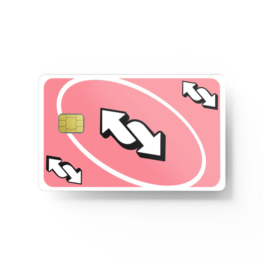 HK Studio Debit Card Skin Cover Sticker - Reverse Pink 4Pcs Credit Card Sticker Protecting & Personalizing Bank, EBT, Metro, Key Card - No Bubble, Slim, Waterproof, Removable