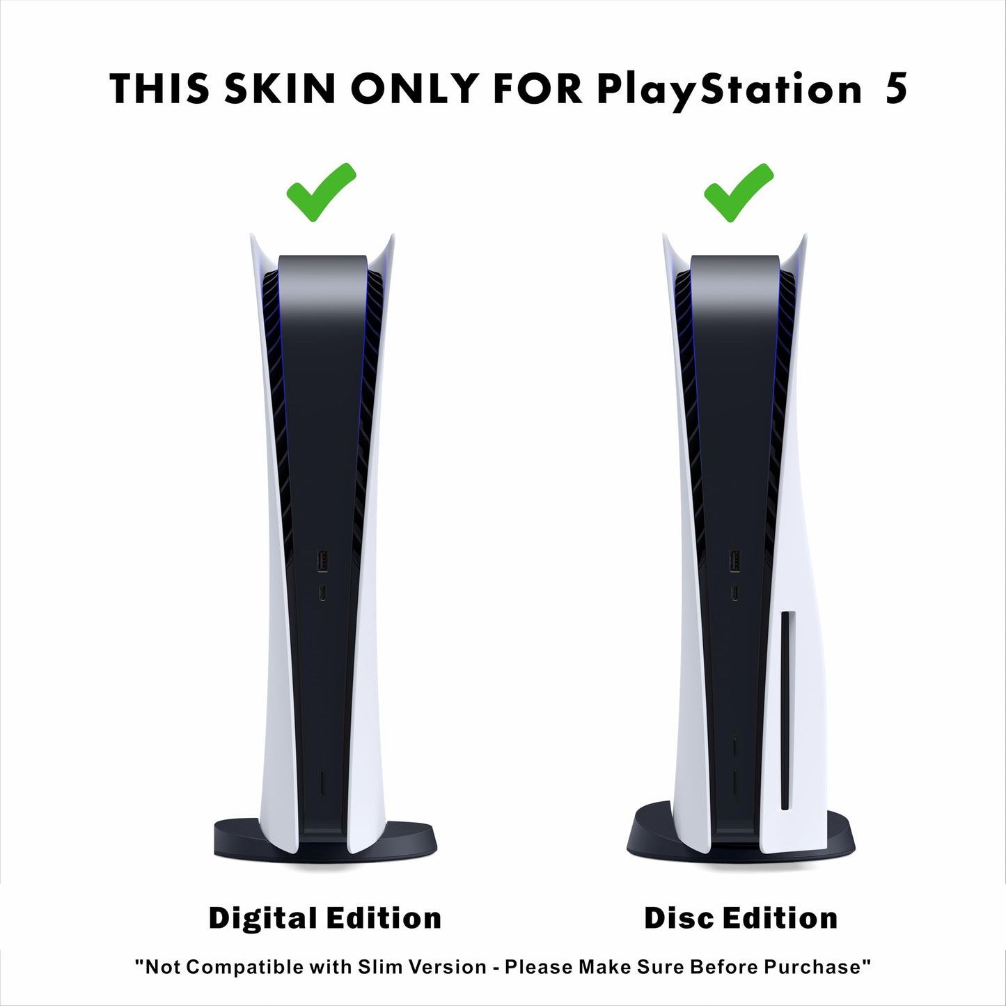 Skin for PS5 Sticker Cover - Blood Splash, Compatible with Both Disc Edition & Digital Edition (not Slim Ver) - 2 Controller Skins & Console Skin - No Bubble, Full Protection, Waterproof, Removable