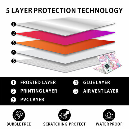 Laptop Skin Decal HP 15.6" - Kawaii Pixel Laptop Cover Sticker No Cutting Required, No Bubble, Waterproof, Scratch Resistant - Including Wide Screen and Wrist Pad