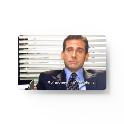 Credit Card Skin, Funny Office Meme, 4 Pcs in 1 - Debit Card Skin, Bank, EBT, Metro, Key Card - Removable, Credit Card Sticker