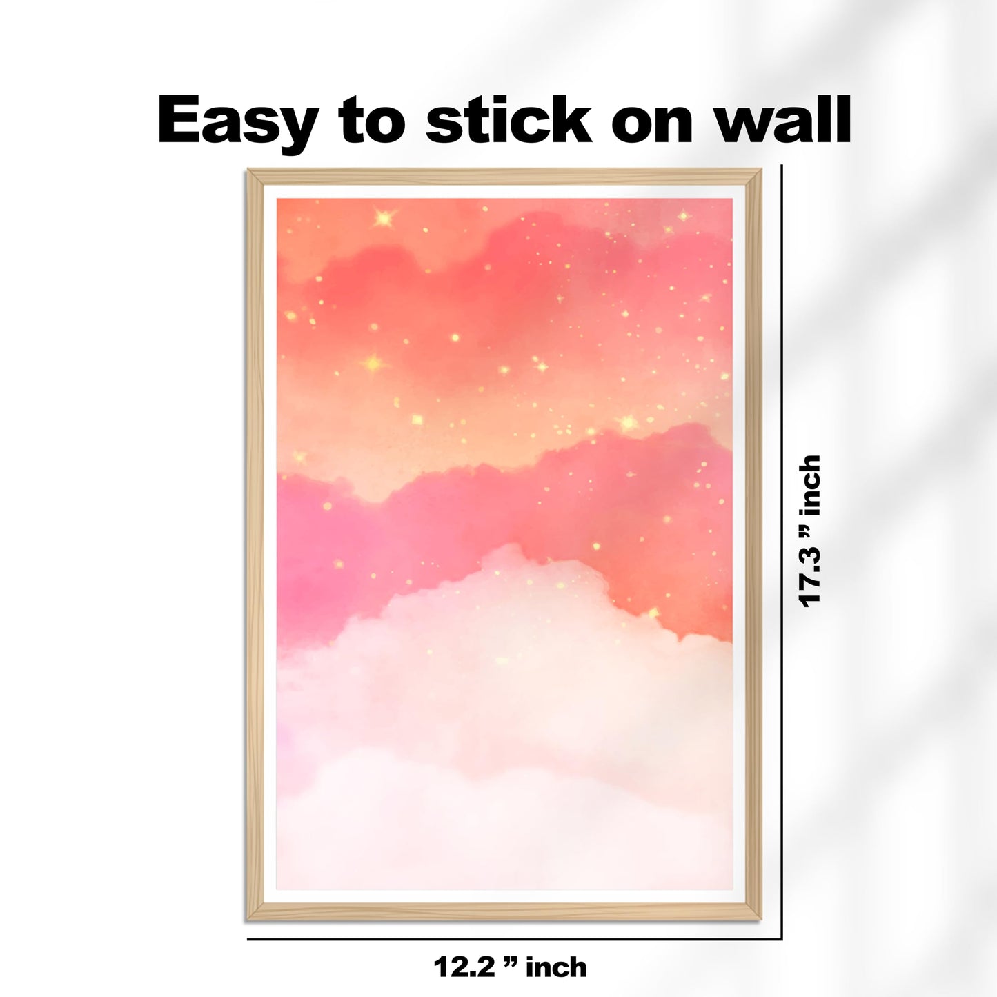 HK Studio Pink Wall Decor Coquette Aesthetic 11" x 17" Pack 3 - Cloud Pink Decor for Bedroom, Dorm, Living Room, Bathroom - Wall Posters Room Decor for Teen Girls