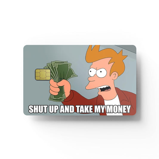 HK Studio Card Skin Sticker Funny Meme for EBT, Credit, Debit, Transportation, Key Card Skin - Protecting Personalizing Bank Card - No Bubble, Slim, Waterproof, Digital-Printed