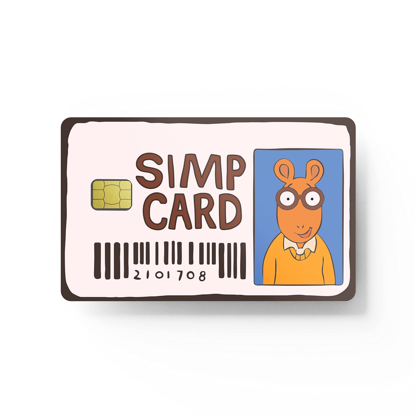 HK Studio Card Skin Sticker Simp Card Meme for EBT, Transportation, Key, Debit, Credit Card Skin - Covering Personalizing Bank Card - No Bubble, Slim, Waterproof, Digital-Printed