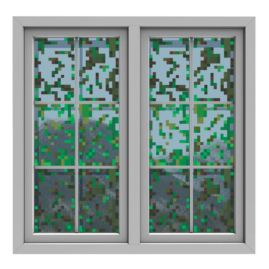 Pixel Art Vine Leaves Window Stickers 11" x 13" Pack 6 - Pixel Decor for Dorm, Boys & Girls Game Room - Cool Room Decor Aesthetic