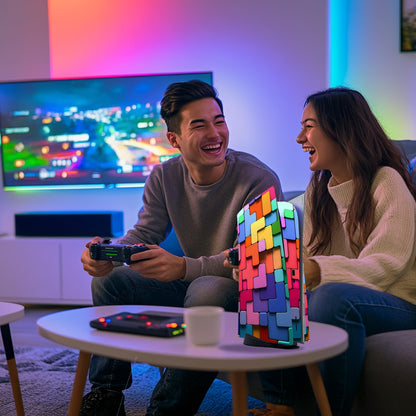 Skin Sticker for Game Console 5 Cover - Puzzle Art, Compatible with Both Disc Edition & Digital Edition (not Slim Ver) - 2 Controller Skins & Console Skin - No Bubble, Full Protection, Removable