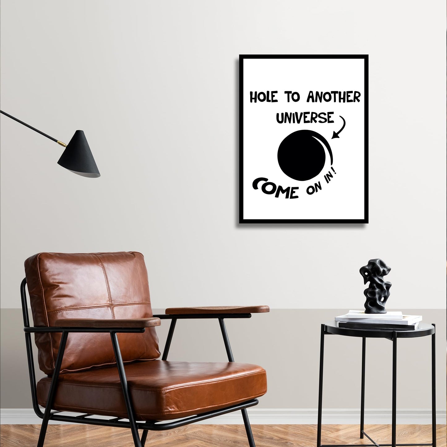 HK Studio Space Decor Poster Wall Art - Hole To Another Universe Space Themed Bedroom Decor