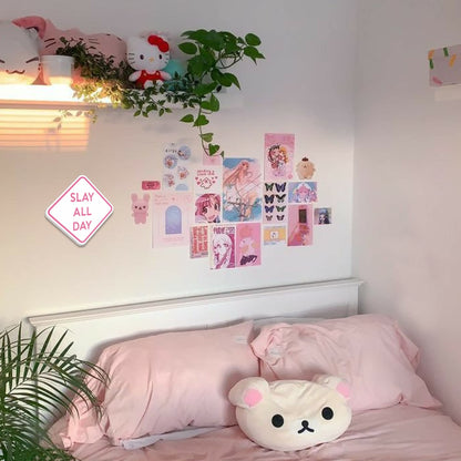 Preppy Room Decor, Slay All Day - Teen Girl Room Decor, 11" x 11"