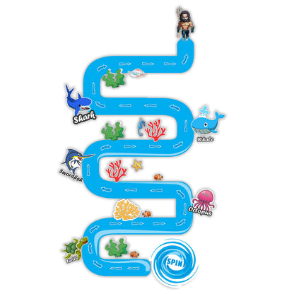 Classroom Decor Sensory Path Decals for Floor & Wall - Balance Walk, Ocean Shape Walk Path Hopscotch Floor Stickers for Boosting Gross Motor Skills