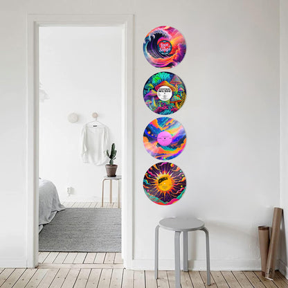 HK Studio Hippie Decor, Posters for Room Aesthetic, Sci-Fi - Record Decor, Music Themed Party Decorations, 4 Pcs 12"