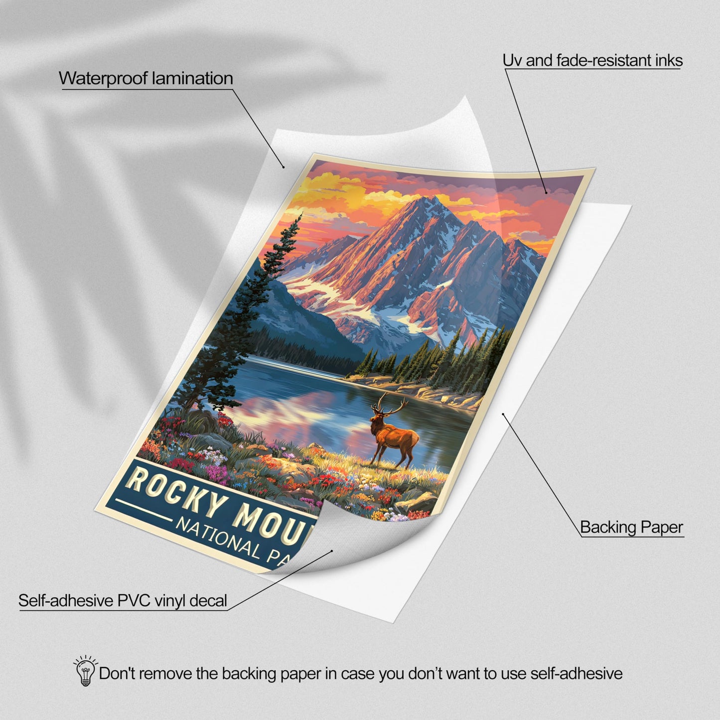 HK Studio Vintage National Park Posters - Vintage Travel Postcards, Unframed 48 Pcs 4" x 6"