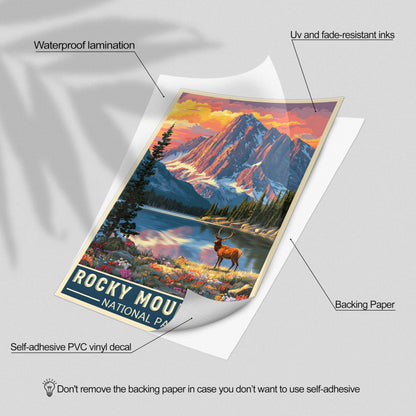 HK Studio Vintage National Park Posters - Vintage Travel Postcards, Unframed 48 Pcs 4" x 6"