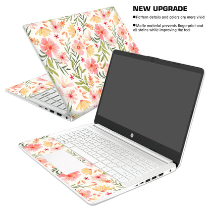 Laptop Skin Decal HP 14" - Botanical, Laptop Cover Sticker, No Cutting Required, No Bubble, Waterproof, Scratch Resistant - Including Wide Screen and Wrist Pad