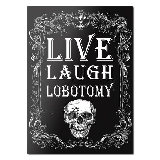 HK Studio Gothic Decor, Live Laugh Lobotomy Posters for Room Aesthetic, Dark Academia Decor, Goth Decor, Gothic Home Decor, Vintage Wall Decor, Art Prints, Wall Posters, Moody Decor