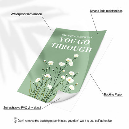 HK Studio Sage Green Mental Health Posters - Therapy Office Decor, Unframed 48 Pcs 4" x 6"