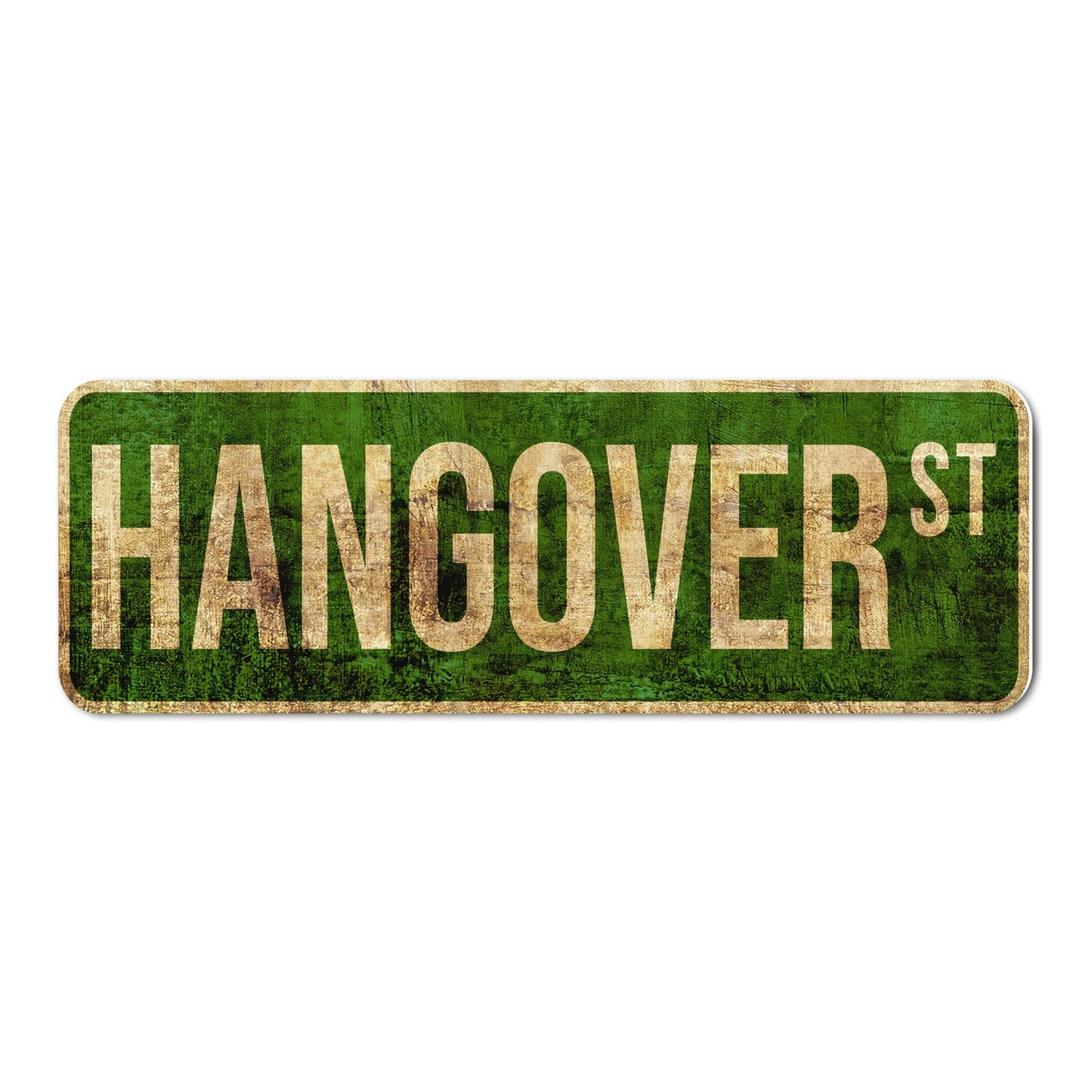 HK Studio Bar Sign Funny Street Sign - Hangover St Funny Bar Decor, Bar Signs for Home Bar Wall