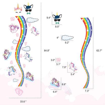 Classroom Decor Sensory Path Decals for Floor & Wall - Rainbow Shape Walk Path Hopscotch Floor Stickers for Boosting Gross Motor Skills